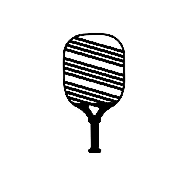 pickleball bal en paddle geïsoleerde vector op wit eenvoudige illustratie van bal met gaten
