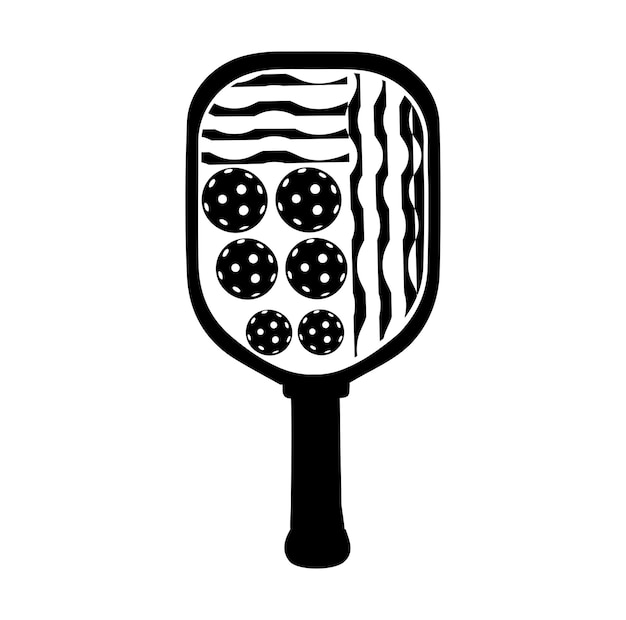 Pickleball hit vector illustration