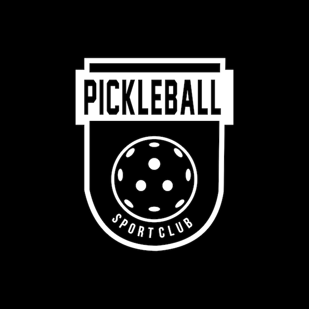 Pickleball logo badge template sports logo