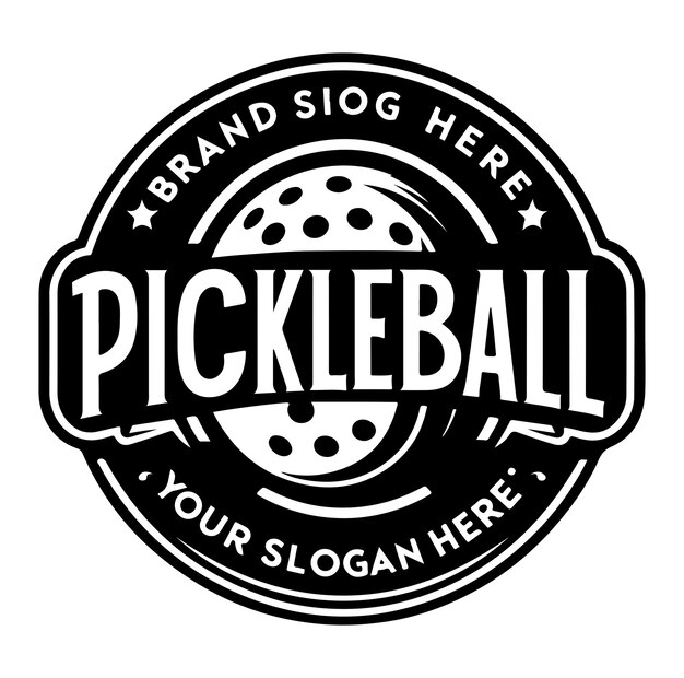 Vector pickleball logo design