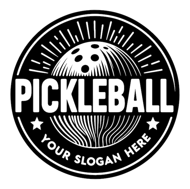 Vector pickleball logo design