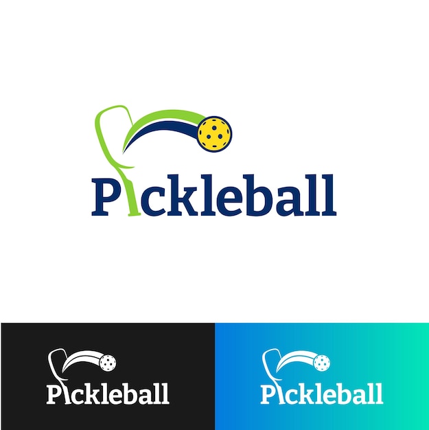 Vector pickleball logo design