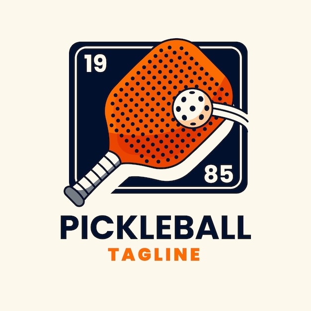 Vettore modello di logo pickleball