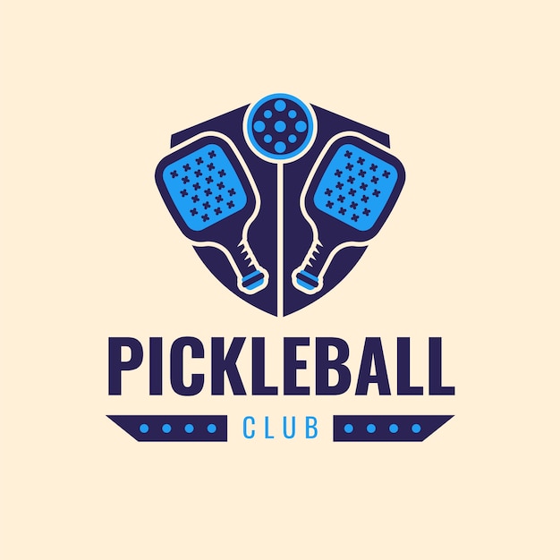 Vettore modello di logo pickleball