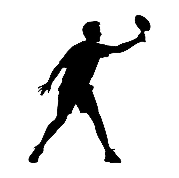 Vector pickleball player vector silhouette for any design purpose