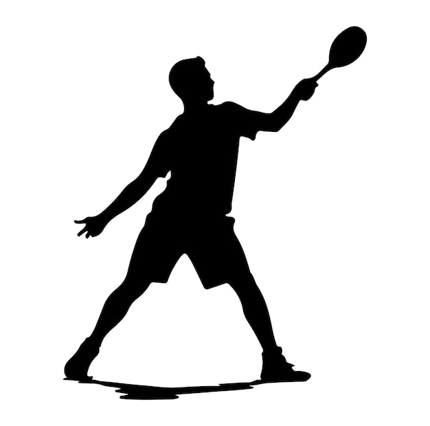 Vector pickleball player vector silhouette for any design purpose