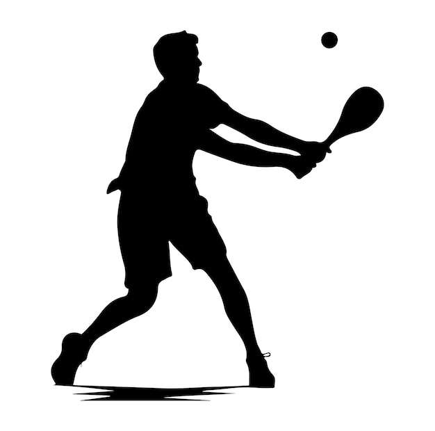 Vector pickleball player vector silhouette for any design purpose