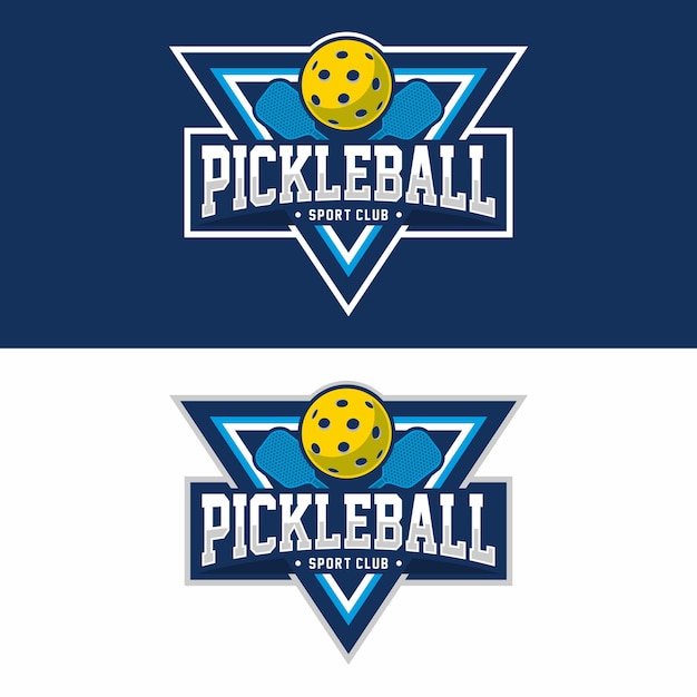 Pickleball sport logo design vector illustration