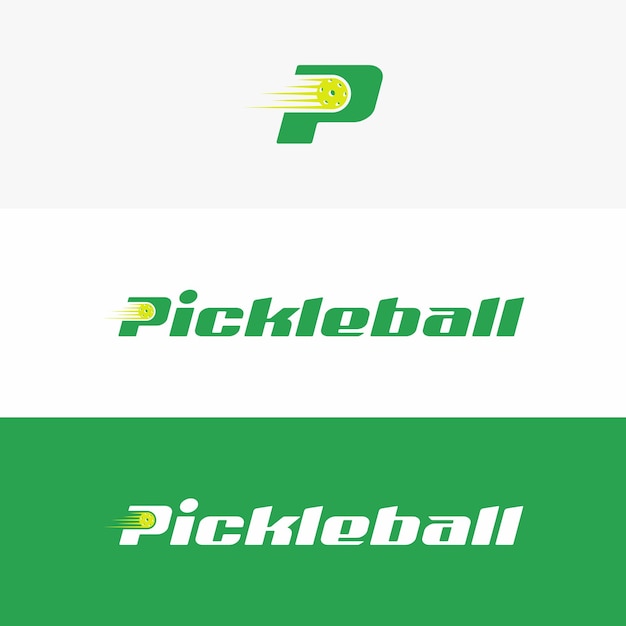 Pickleball sports logo design in modern minimalist style