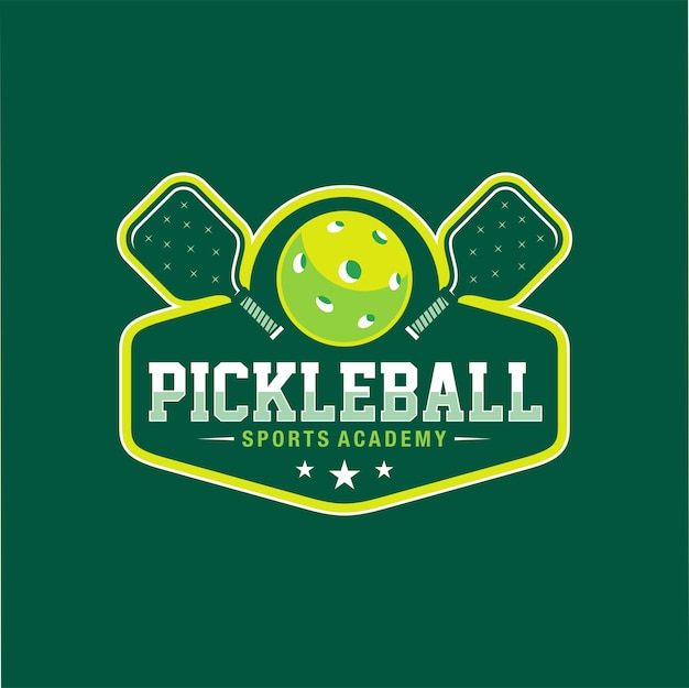 Pickleball sports logo sjabloonontwerp