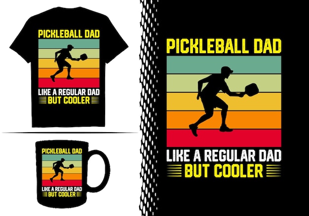 Pickleball t-shirt design vintage vector noodlijdende sjabloon artwork t-shirt design