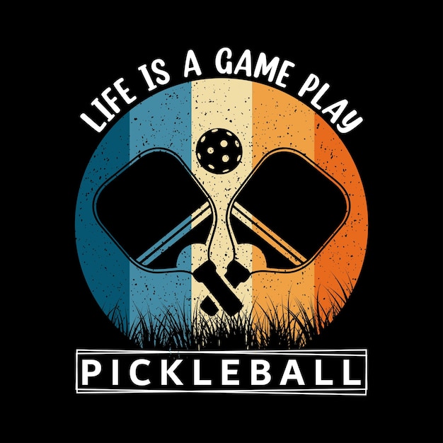 Vector pickleball tshirt design best pickleball tshirt design paddle vector tshirt graphic design template