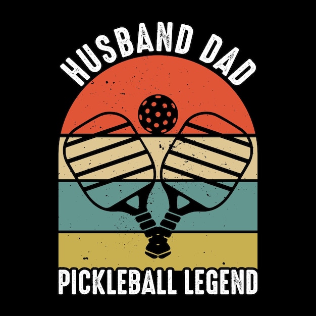 벡터 pickleball tshirt 디자인 빈티지 벡터 고민된 템플릿 작품 tshirt 디자인