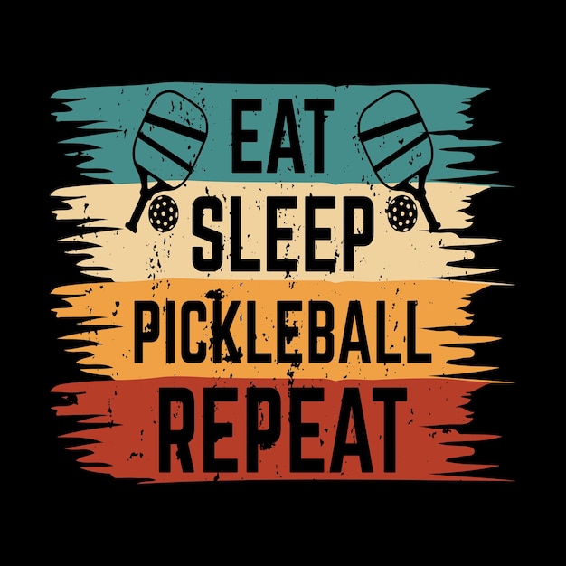 Vector pickleball tshirt design vintage vector distressed template artwork tshirt design