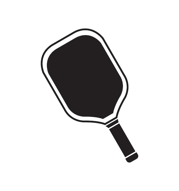 Vettore pickleball vector pickleball icon pickleball paddle tennis icona di pickleball della silhouette di paddle