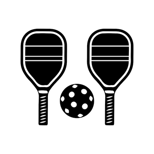 Pickleball vector, Vector traditional Symbol Icon for playing pickleball