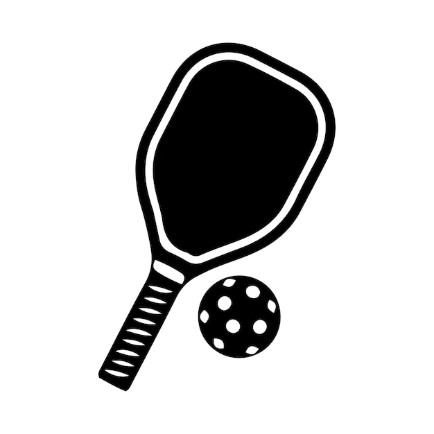 Pickleball vector, Vector traditional Symbol Icon for playing pickleball