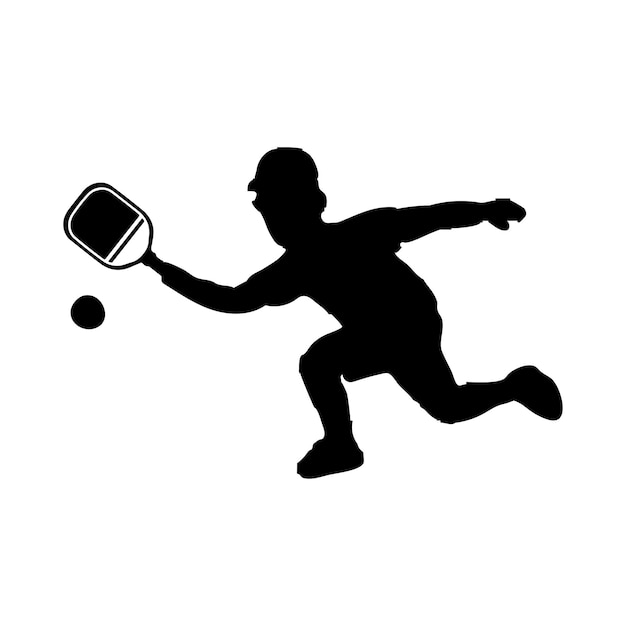 Pickleball vector, Vector traditionele symboolpictogram voor het spelen van pickleball