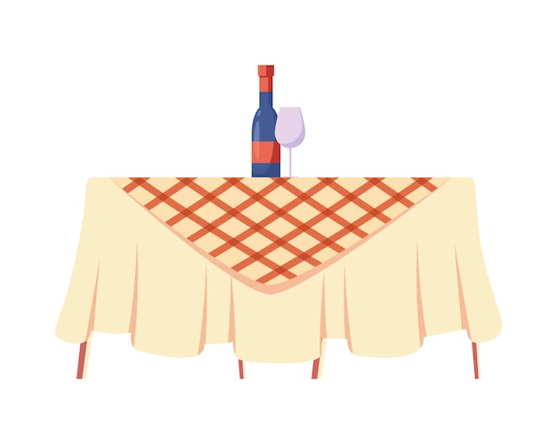 Vector picknicktafel met drankjes