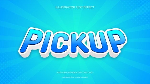 Pickup blue text effect