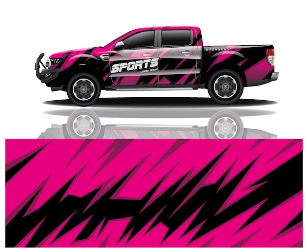 Pickup car decal wrap