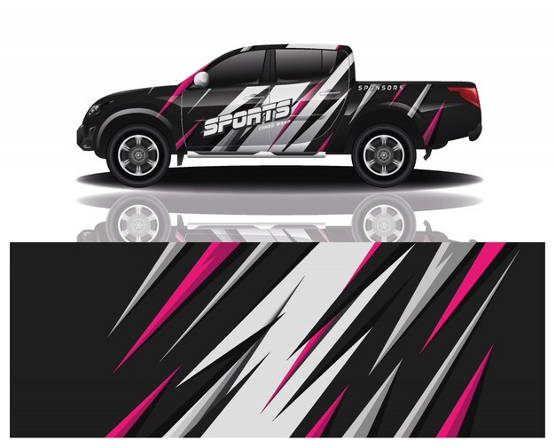 Pickup car decal wrap