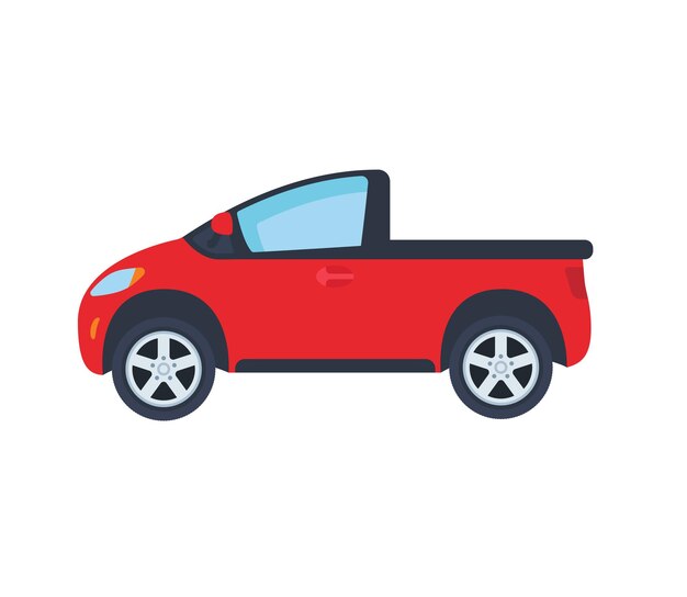 Vector pickup car vector isolated icon. emoji illustration. pick up vehicle vector emoticon