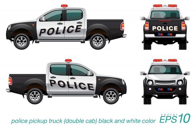 Pickup Double cab Police car