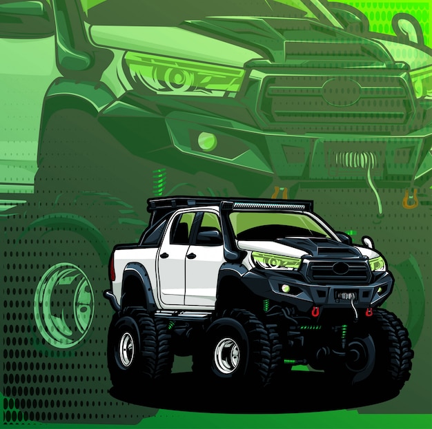 Vector pickup truck 4x4