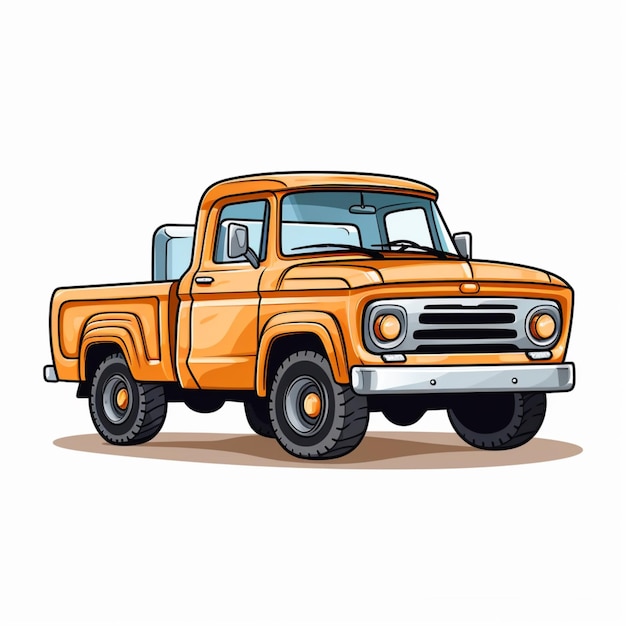 Pickup truck cartoon vector