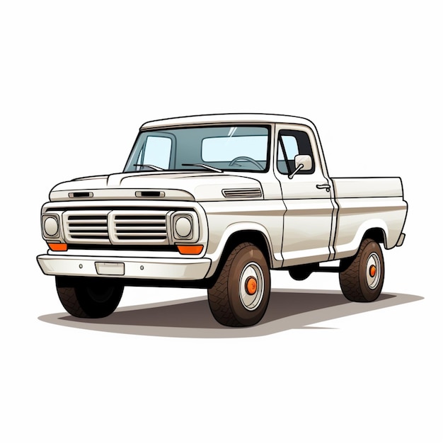 Pickup truck cartoon vector