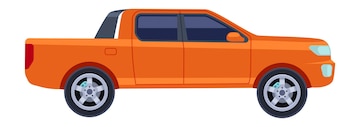 Orange Livraison Pickup Camion Cabine Avec Voiture En Acier Grille En  Plastique Couvercle Supérieur Passager Face Arrière Vue Transport Chiang  Mai Vecteur Illustration Eps10 Vecteurs libres de droits et plus d'images  vectorielles