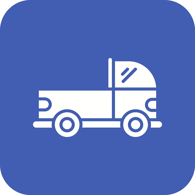 ピックアップ・トラックのアイコン・ベクトル画像は農業とガーデニングに使用できます