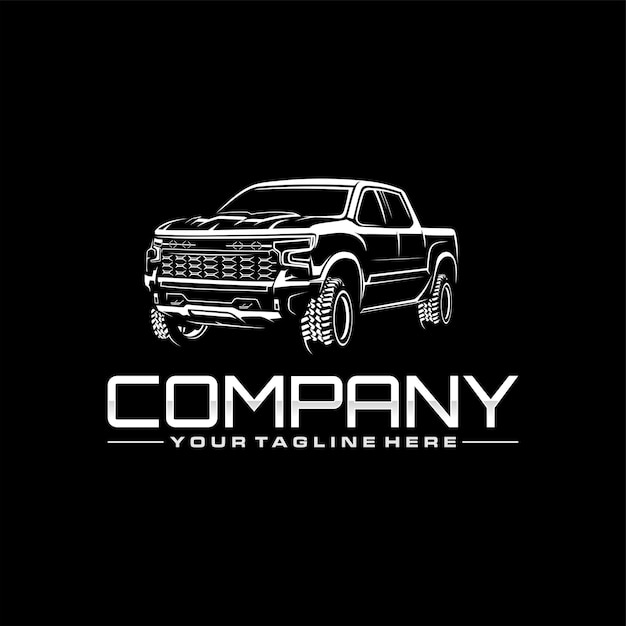 Vettore logo del camioncino pickup 4x4 logo