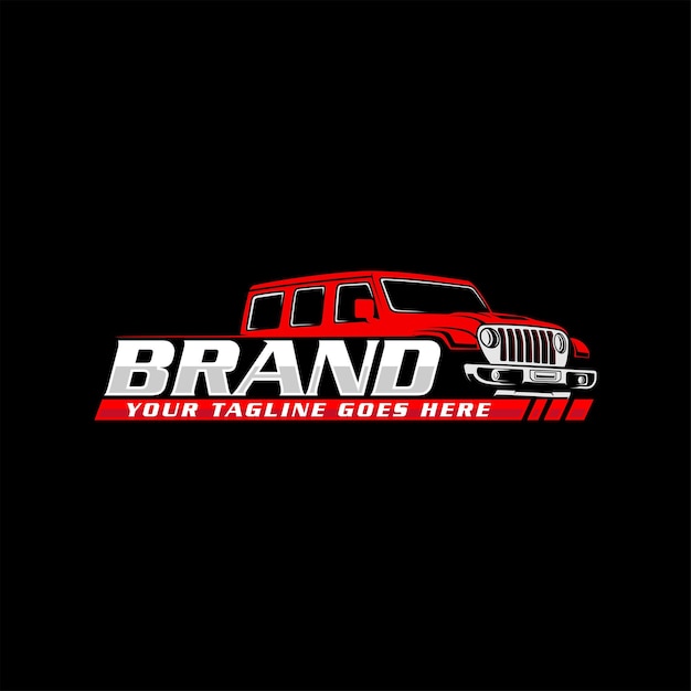 Vector pickup truck logo pickup 4x4 logo