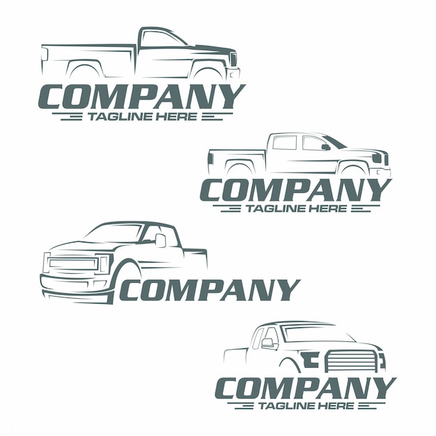 Vettore logo del camioncino