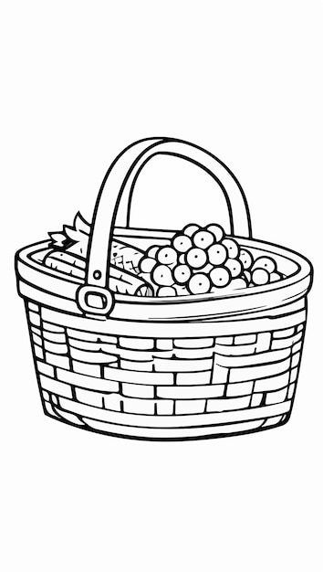 Vector picnic basket