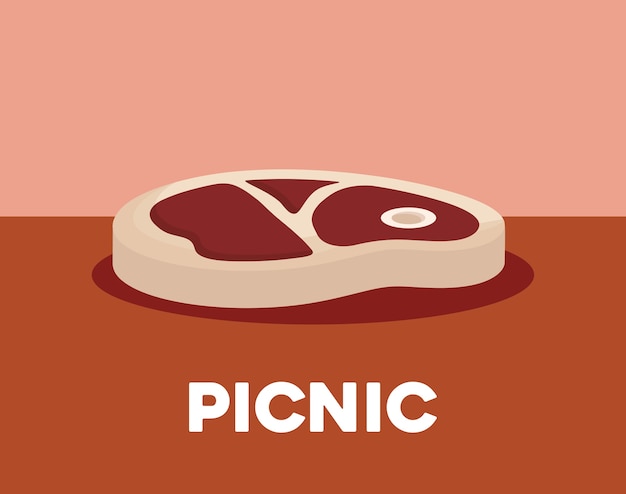 Vettore progettazione di cibo da picnic