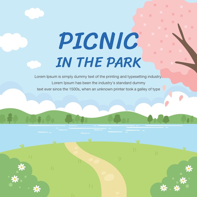 Picnic in the park banner