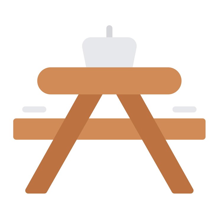 Vector picnic of table icon vector image can be used for oktoberfest