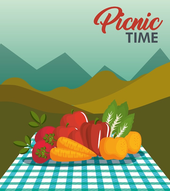 Vector picnic time