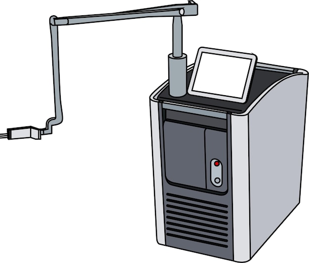 Vector pico q second machine for skin care and aesthetic medicine flat illustration