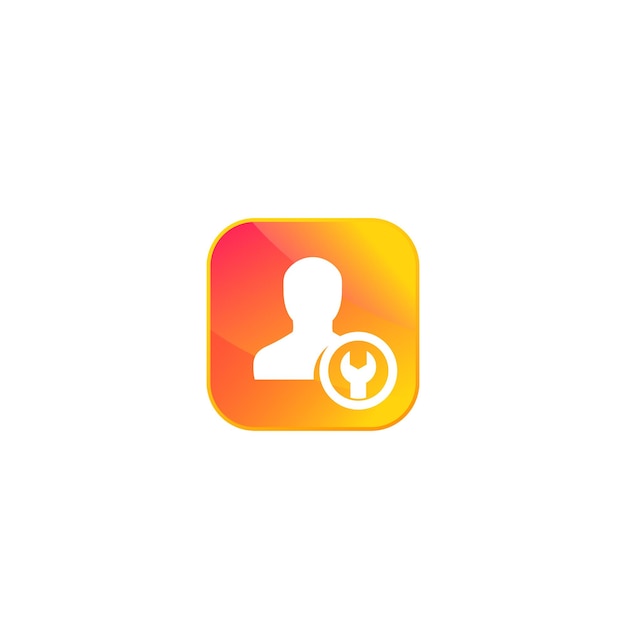 Pictogram accountprofielinstellingen voor app of web