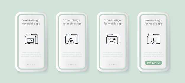 Pictogram bestandsset map maken diskette gegevensset ster configureren beschermen speler pauzeren belangrijke download betaalde informatie afbeelding leuk gevonden online concept ui telefoon omhoog scherm neomorphism-stijl