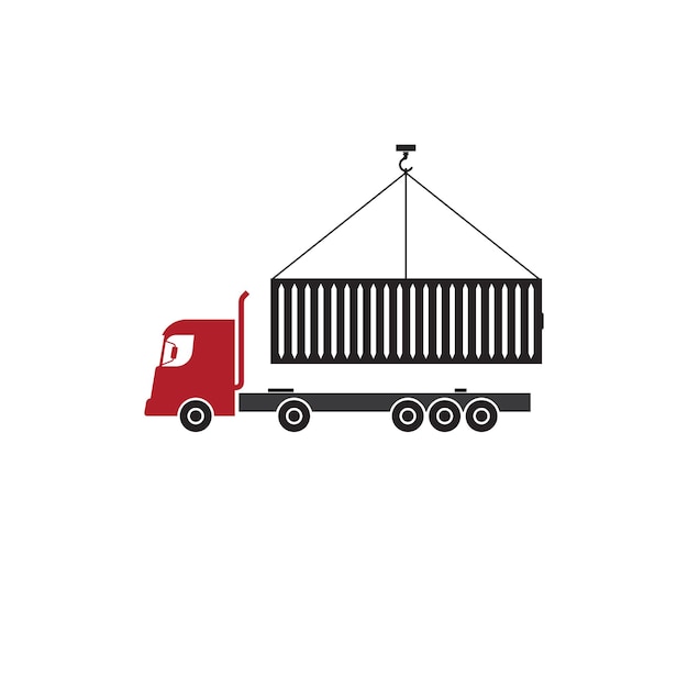 Vector pictogram containervrachtwagen