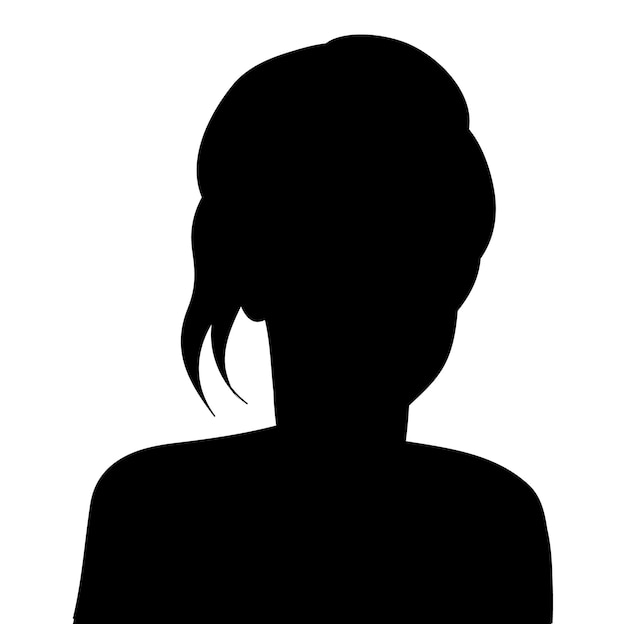 Pictogram silhouet portret meisje