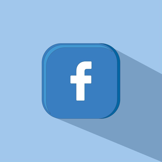 Vector pictogram sociale media blauw gekleurde vector