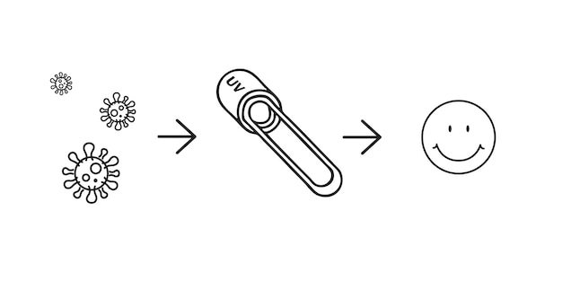 Pictogram UV-lamp of ultravioletlamp