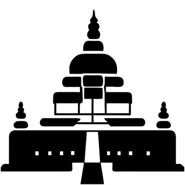 Vector pictogram van de boeddhistische tempel