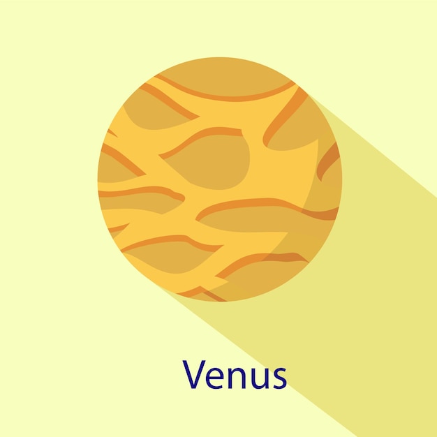 Pictogram van de planeet Venus Vlakke afbeelding van het vectorpictogram van de planeet Venus voor webdesign